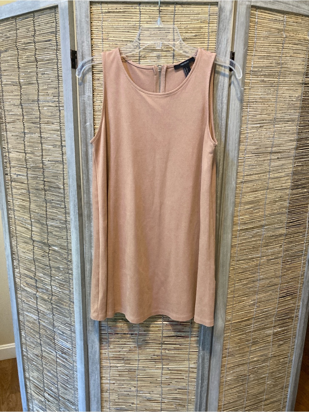 Forever 21 Sleeveless Desert Rose Shift Top Faux Suede - Picture 1 of 2
